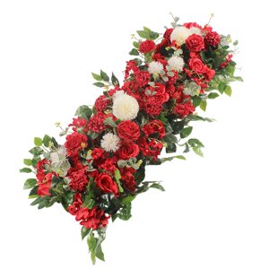 Bothyi - Decoración De Arco De Fondo De Flores De Boda Artificiales Para Boda Rojo