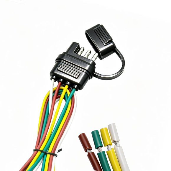 Conector de remolque WIUYNTLZ 81 cm plano de 4 vías 16 AWG