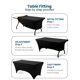 thumbnail image 2 of Mantel de Tela Spandex Utopia Kitchen 244 cm – Pack de 4 – Negro, 2 of 9