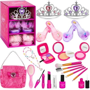 Bibuty - Set De Zapatos De Vestir Y Maquillaje Princess Para Niñas De 3 A 6 Años