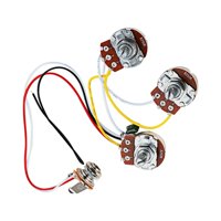 Magideal - Potenciómetro Eléctrico A250K + B250K, 2 Volúmenes, 1 Tonos, Accesorios De Actualización, Volumen De Amperaje Duradero Precableado 2V1T Para Reemplazo