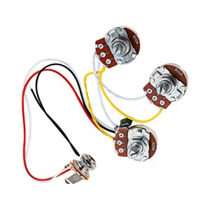 Magideal - Potenciómetro Eléctrico A250K + B250K, 2 Volúmenes, 1 Tonos, Accesorios De Actualización, Volumen De Amperaje Duradero Precableado 2V1T Para Reemplazo