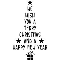 Rienda Libre Graphics - Decomural We Wish You A Merry Christmas Tree Ws-50040