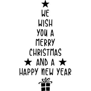 Rienda Libre Graphics - Decomural We Wish You A Merry Christmas Tree Ws-50040