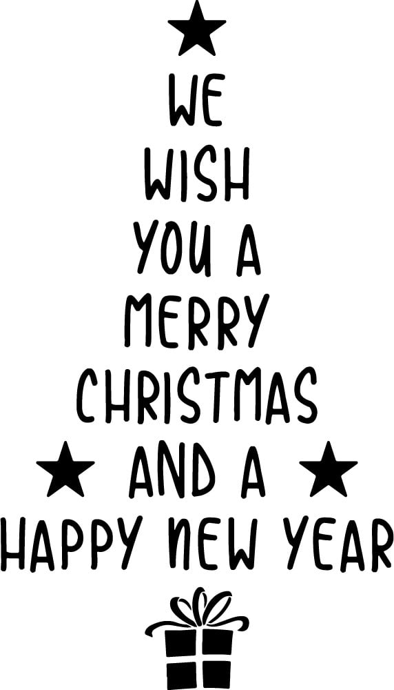 Rienda Libre Graphics - Decomural We Wish You A Merry Christmas Tree Ws-50040