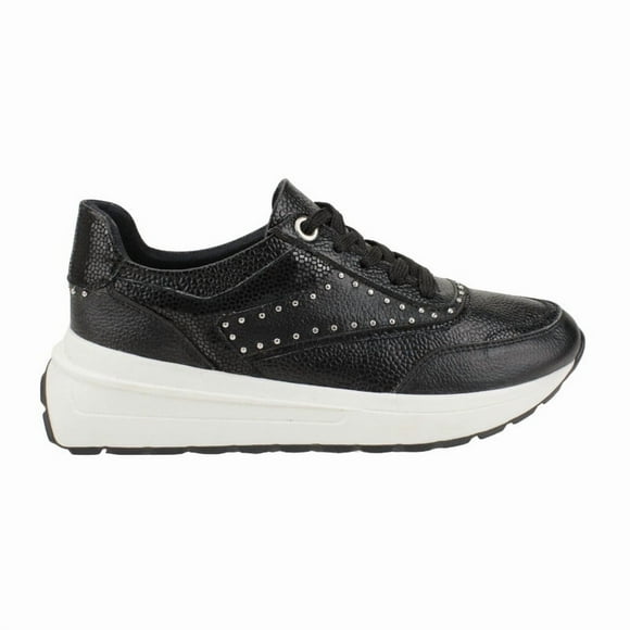 Zapatilla Exs Brillos Cuero Negra