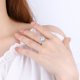 thumbnail image 4 of Anillos de Compromiso de Moissanita de 2 Quilates para Mujer Color D Claridad VVS1 Anillos de Diamante Anillos de Plata Esterlina S925 Regalos Anillos de Boda de Moissanita con Certificado, 4 of 8