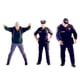 thumbnail image 5 of Figuras de policías y ladrones, 3 piezas, 1/64, diseño de Dioramas, adorno de escritorio, calibre S, figuritas pintadas a mano para jardín, decoración, 5 of 5