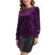 thumbnail image 4 of INSPIRE CHIC Blusa de Terciopelo de Halloween para Invierno para Mujer Cuello Redondo Manga Larga Casual XL Púrpura, 4 of 6