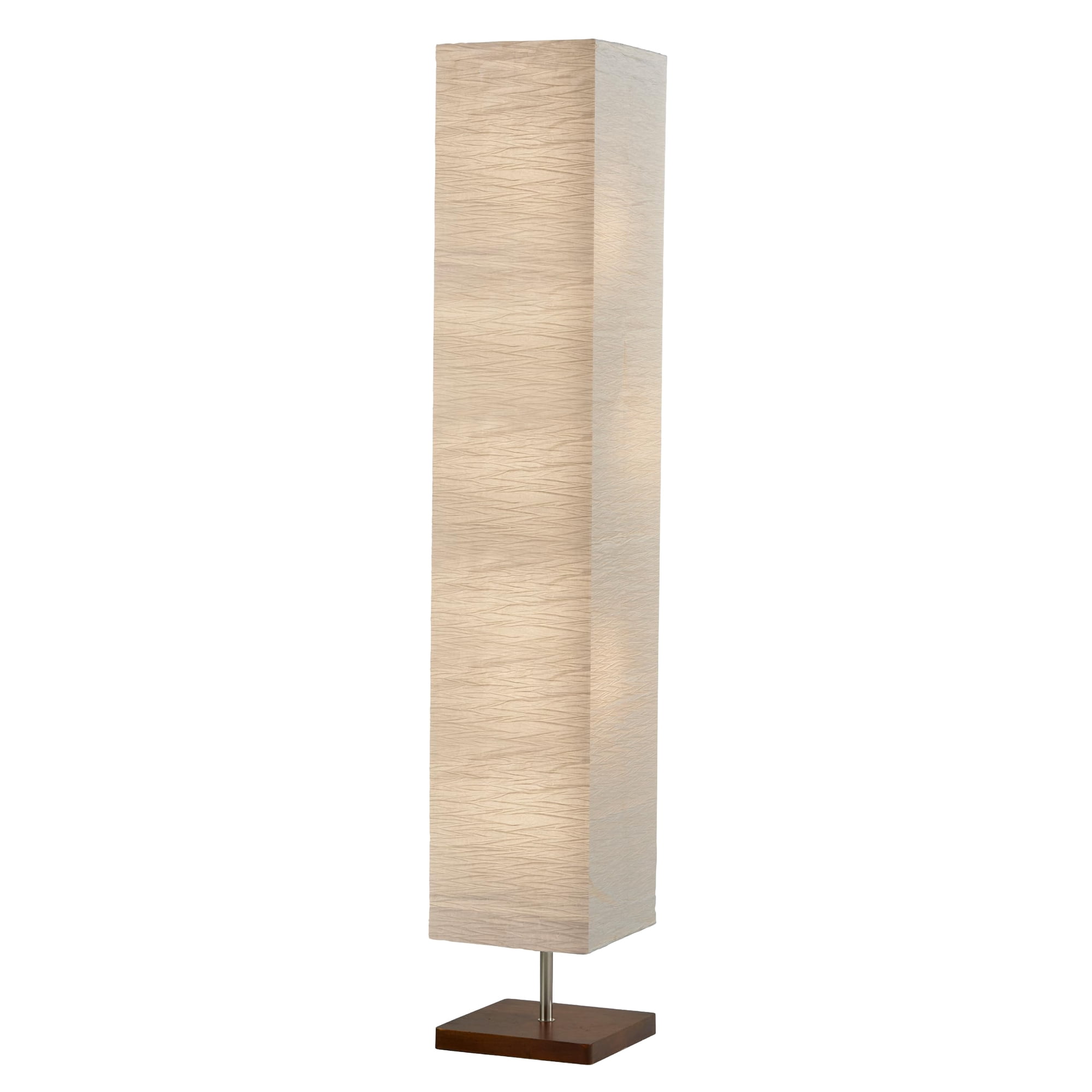 Lámpara De Pie Adesso Con Base De Madera Natural De Tres Luces, Regulable