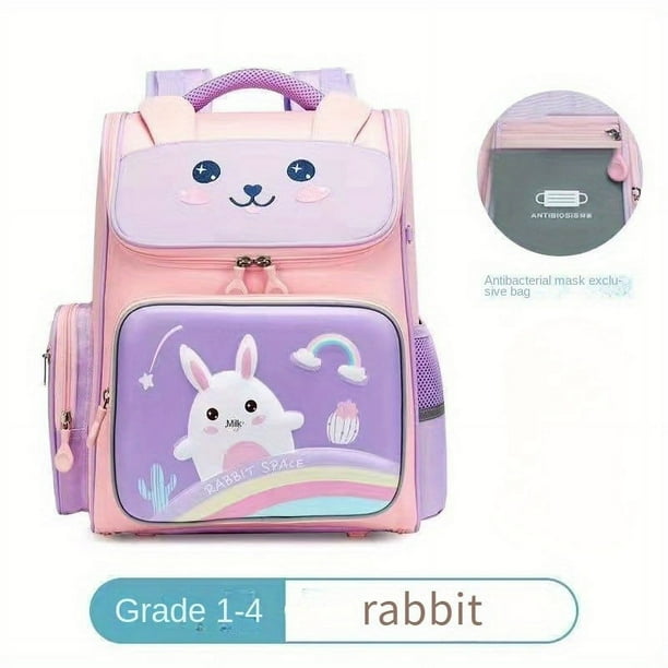 Children's 3D Cute Cartoon Backpack Load-reducing Spine Protection Schoolbag Waterproof Backpack With Reflective Strip