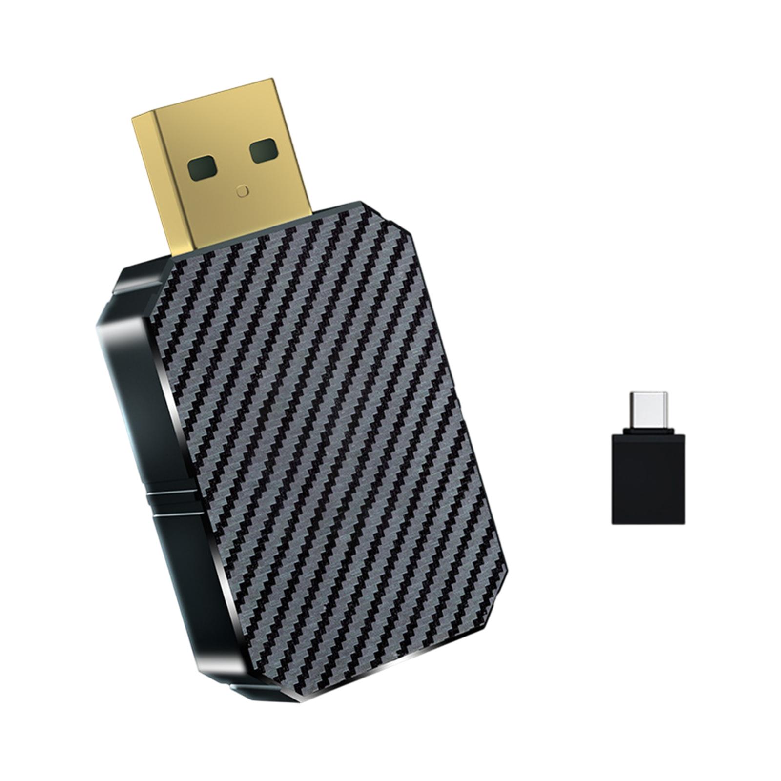 Magideal - Adaptador De Medios De Automóvil Adaptador Auto Connect Box Conexión Portable Ligera Accesorios Multifuncionales Rápidos Accesorios Multifuncionales Oro