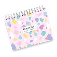Fati - Planner Anual Horizontal Terrazo 12 Meses No Fechados