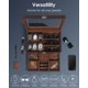 thumbnail image 4 of Organizador de Caja de Relojes y Joyas Kukikan de 6 Compartimentos y 2 Niveles con Cerradura, 4 of 7