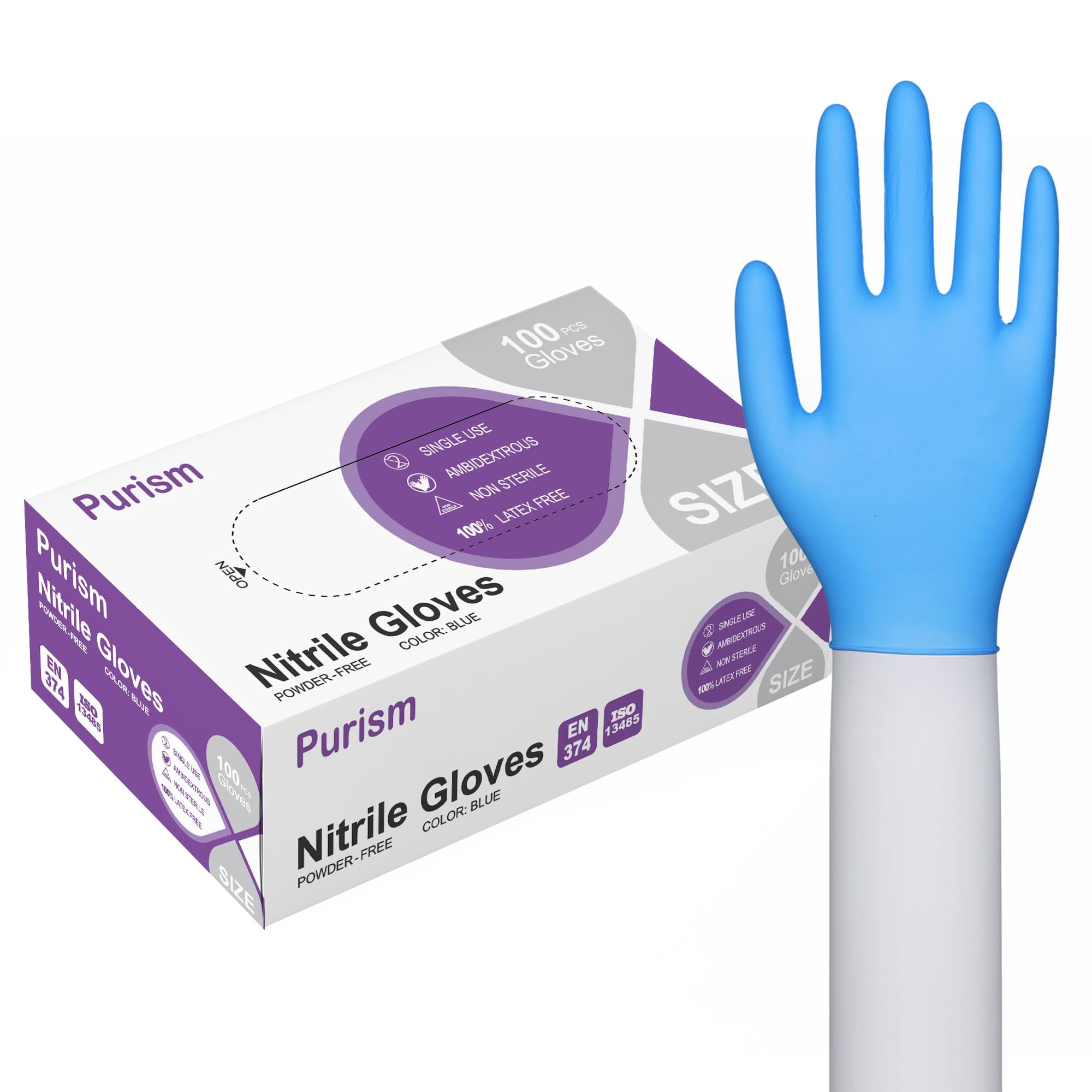 Guantes Desechables De Nitrilo Daddy's Choice Azules Talla L 100 Unidades