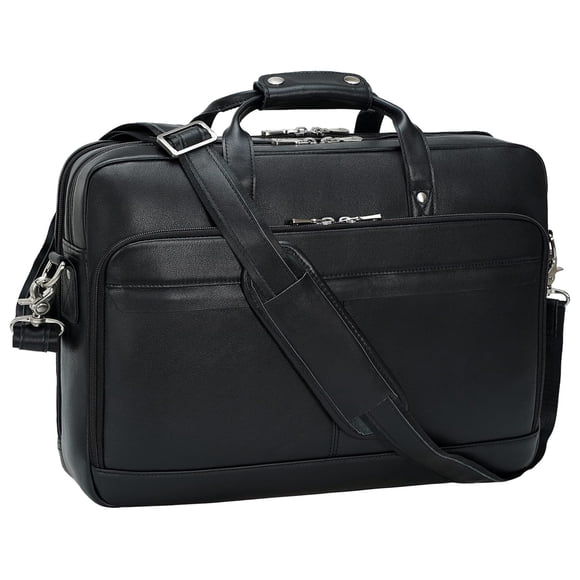 Maletín Masa Kawa Leather para portátil de 17" para hombre, color negro