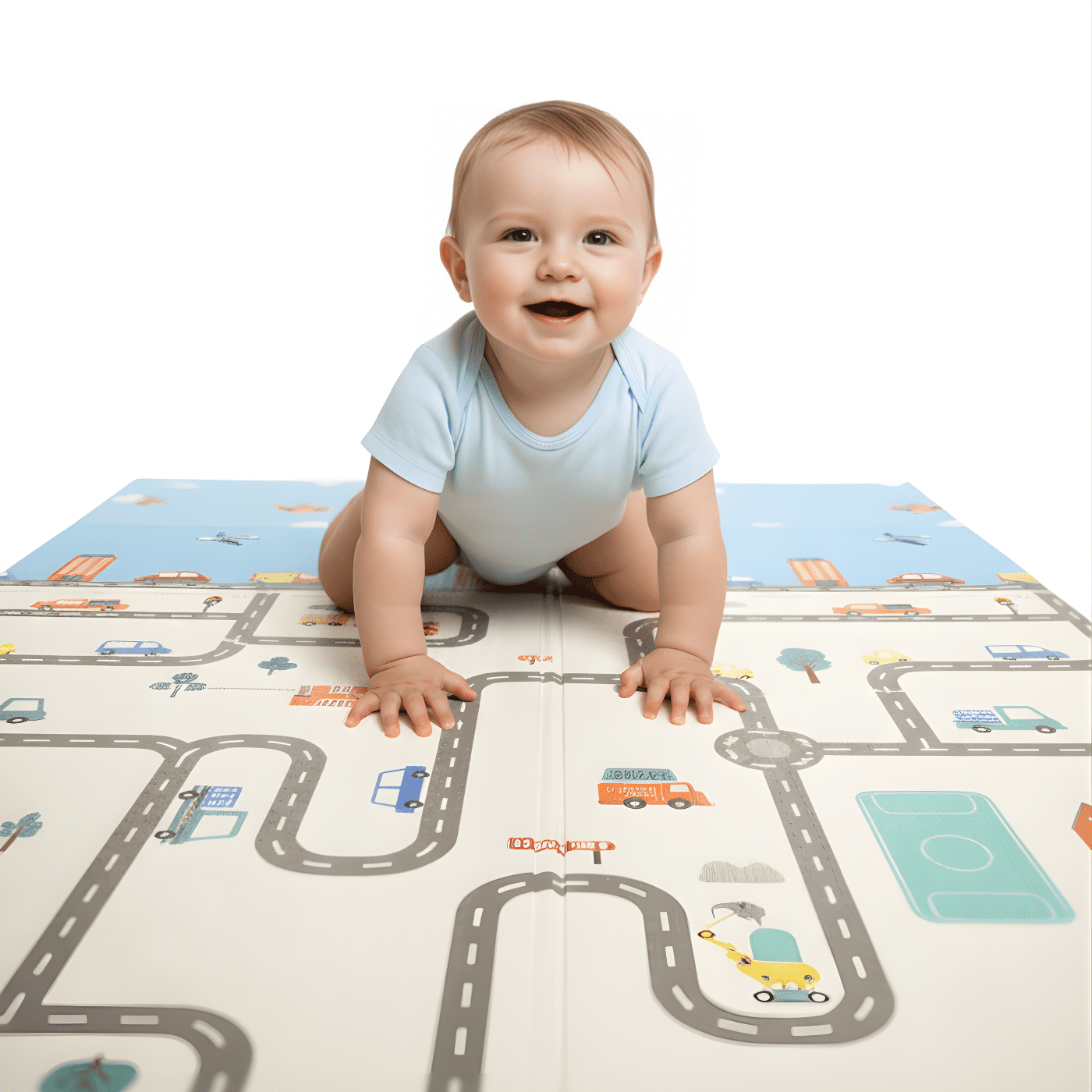 Telotenemos - Alfombra Antigolpes Plegable Para Bebés 180x120 Reversible