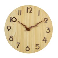 Magideal - Reloj De Pared Colgante, Reloj De Tiempo, Moderno, Silencioso, Rústico, Creativo, Silencioso, Redondo, Para Comedor, Oficina, Baño, Estudio, Interior