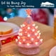 thumbnail image 5 of Árbol de Navidad de mesa Joiedomi 7 de cerámica rosa con estrella y bombillas, 5 of 7