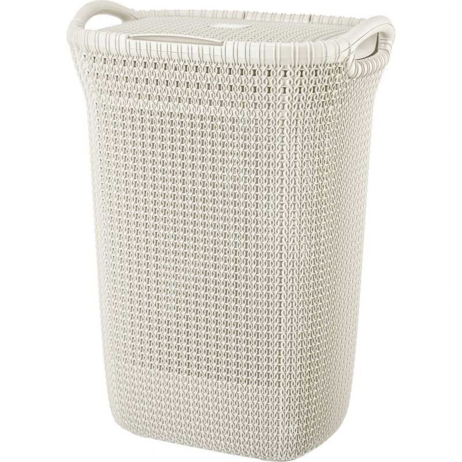 Reyplast - Cesto Canasto Para Ropa Khipu 60 Lts Con Tapa Color Beige