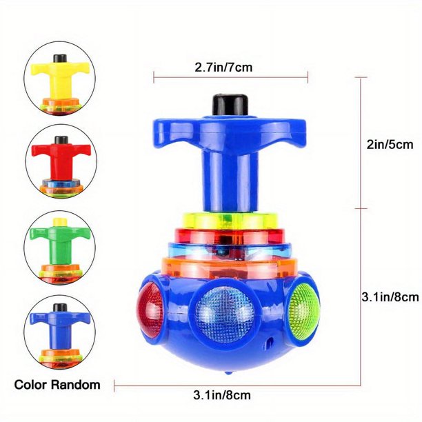 LED Gyro Toy, Colorful Flashing Gyro, Music Spinning Toy With Launcher For Children Gifts, Kids Boys Girls Toys