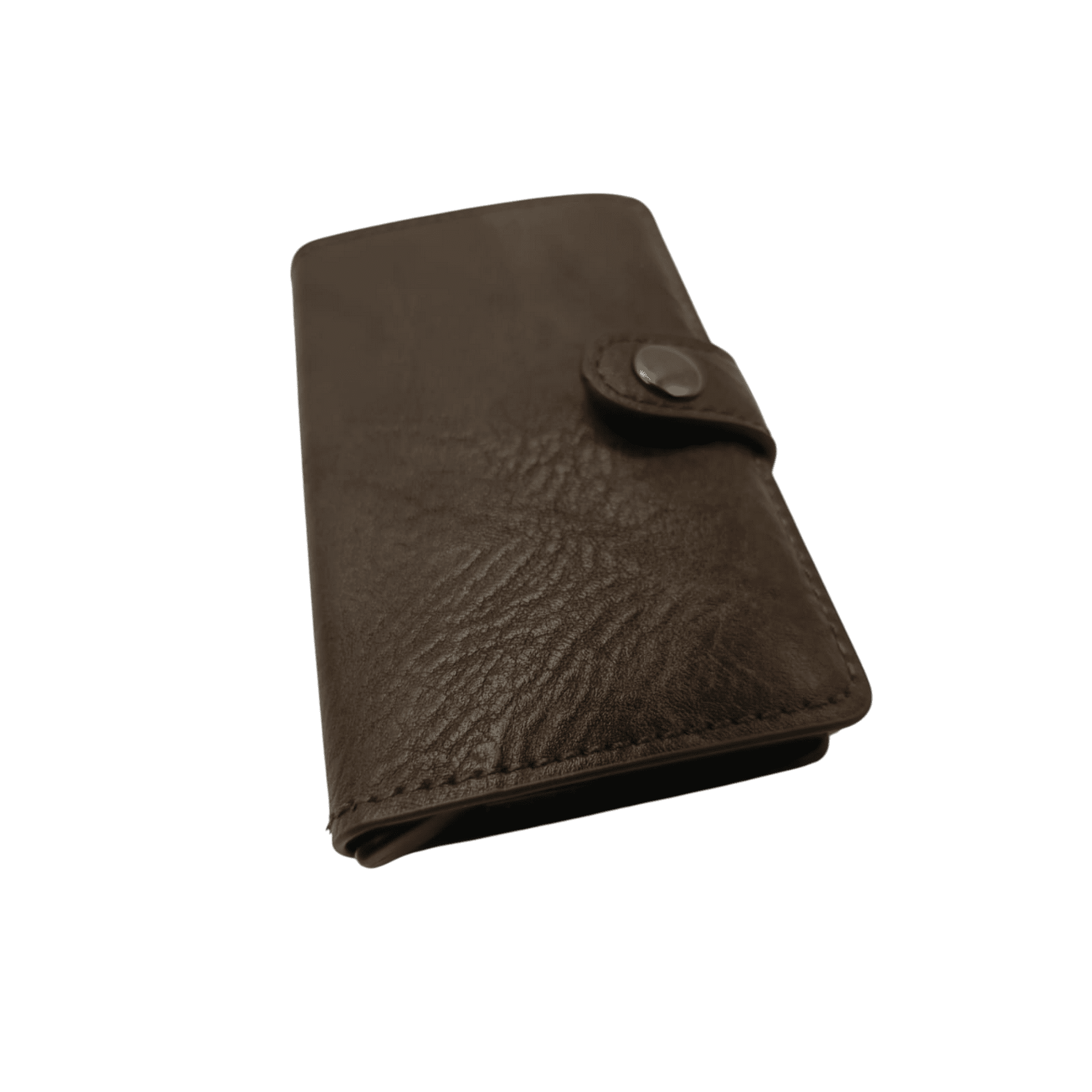 Pios - Billetera Y Tarjetero Rfid Anti-clonación Con Clip De Cierre Café Oscuro