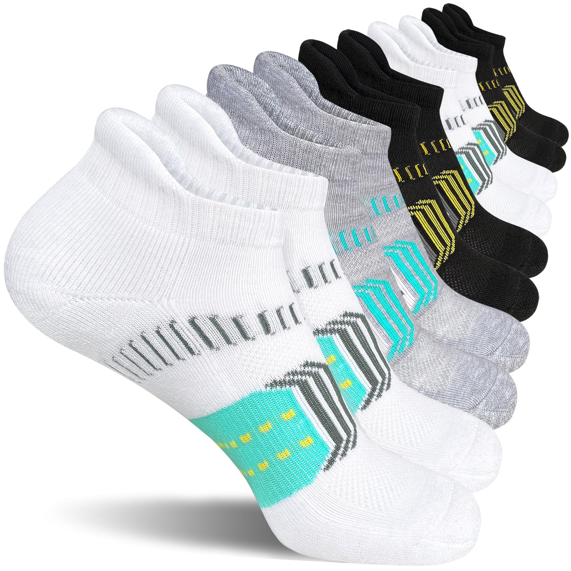Calcetines Deportivos Acolchados Suaskk Para Mujer, 5 Pares