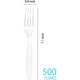 thumbnail image 2 of MOACOCK 500 Count Heavy Weight Clear Disposable Plastic Fork, 2 of 3