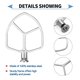 thumbnail image 3 of Accesorio de paleta mezcladora XINBOOGQ de acero inoxidable 5-6QT, 3 of 8