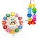 thumbnail image 2 of Reloj Didactico Juego Puzzle Encaje De Madera Formas Colores, 2 of 3