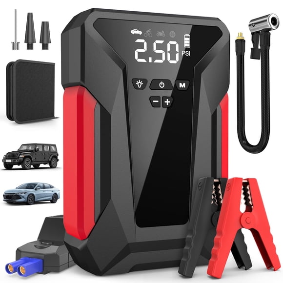 Jump Starter Cemobene 4000A con compresor de aire para coche de 12 V