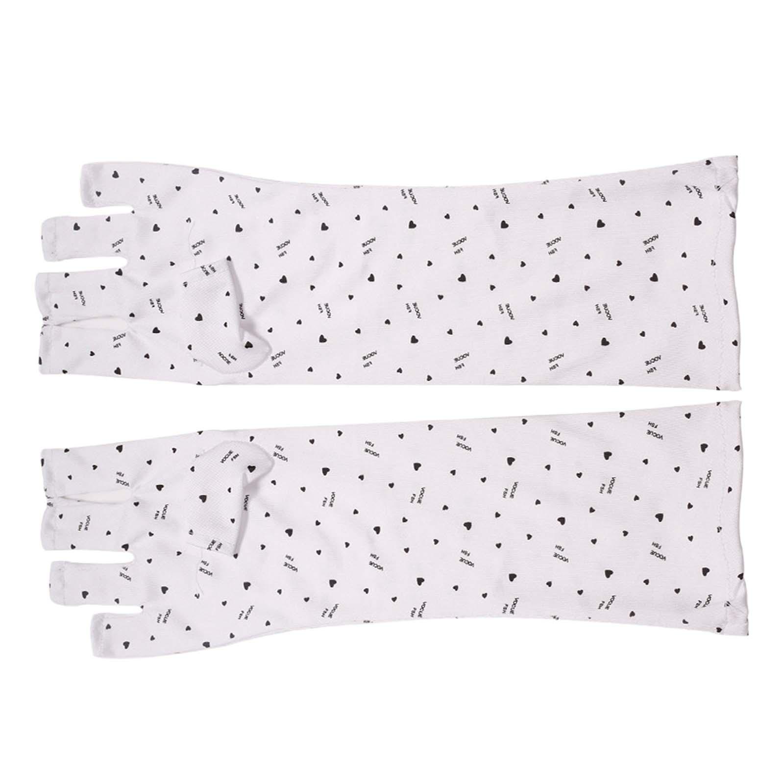 Ioensy - 2X Guantes De Manicura Guantes De Protección Solar Para Hacer Gel Nail Art Proteger Las Manos Largas