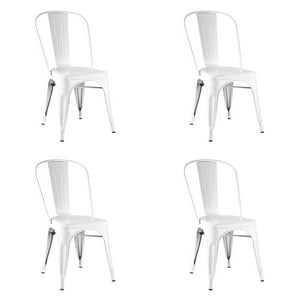 Klik Muebles - Pack De 4 Sillas Tolix Blancas