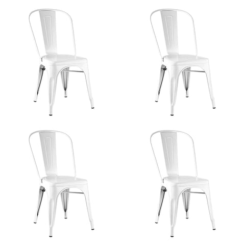 Klik Muebles - Pack De 4 Sillas Tolix Blancas