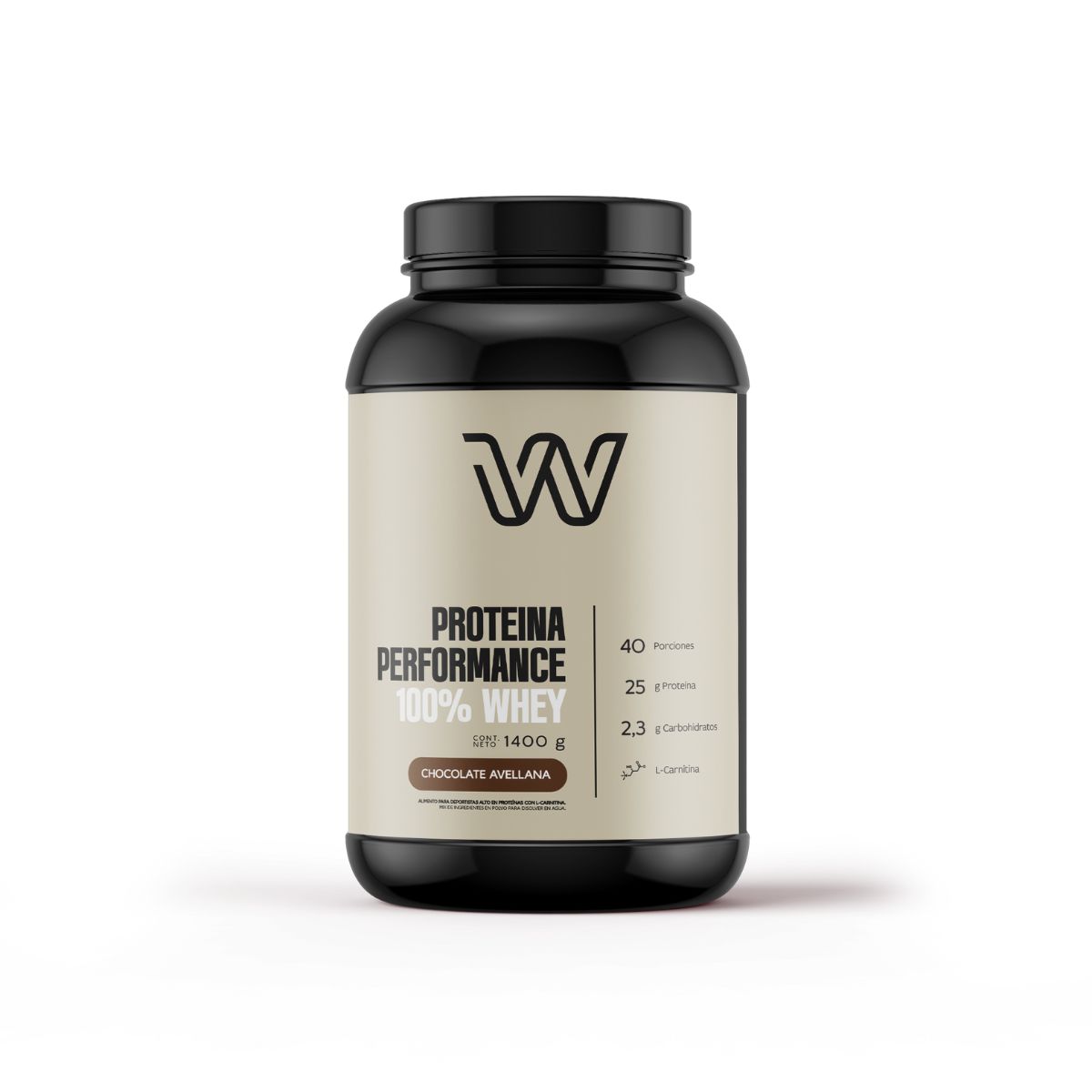 Wiselab - Proteína Performance 100% Whey – Chocolate Avellana 1,4 Kg- 40 Porciones