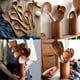 thumbnail image 5 of Utensilios de cocina de madera de teca para cocinar, antiadherentes, naturales y saludables, juego de 2 piezas, 5 of 5