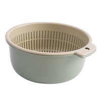 Bothyi - Cesta De Drenaje Para Lavado De Verduras, Colador De Cocina, Cuenco Para Ensaladas, Espagueti, Grande, Verde