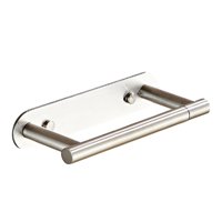 Magideal - Estante De Almacenamiento Para Soporte De Papel Higiénico, Fácil Instalación, Dispensador De Rollo De Papel Higiénico Moderno Montado En La Pared Para Plata Cepillada