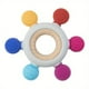 thumbnail image 1 of Baby Teething Toys Silicone Rudder With Wooden Ring Soothe Silicone Teether BPA Free Babies Gums Grip Toys , Food Grade Silicone Chew Baby Toys, Soft Texture, Easy To Hold And Clean, Shower Gift For, 1 of 3