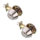 thumbnail image 1 of Lote de 2 serrures de porte en acier inoxydable à pêne durmiente monocylindre con 3 clés Ouverture simple pour portes intérieures et extérieures, serrure de chambre à Coucher, en chrome satiné, 1 of 5