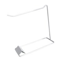 Magideal - Soporte Para Tarjetas De Uñas, Herramienta De Práctica Para Pendientes Y Puntas De Uñas, Elegante Y Versátil Estante De Hierro De 7.8 X 2.9 X 7.9 Pulg Blanco