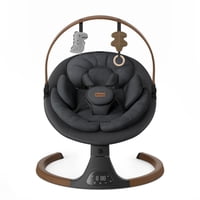 Baby Swing Monamii Bluetooth Con Altavoz De Música De 5 Velocidades, Color Negro