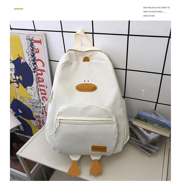 New Cartoon Duck Backpack Designer Cute Travel Bag Female College Student Versatile Korean Edition Girls' School Bag