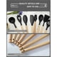 thumbnail image 2 of Utensilios de cocina de silicona, 12 piezas, antiadherentes y resistentes al calor, con mango de madera, color negro, 2 of 7