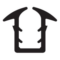 Burlete U 306 Negro 100Mts Dvp