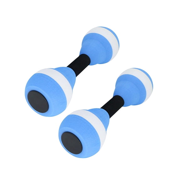 Pesas acuáticas Agua Acuático Fitness Barbells Deportes acuáticos Herramienta de fitness Portátil Ligero Agua Ejercicio aeróbico para entrenamientos Azul y blanco