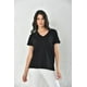 thumbnail image 2 of Polera Mujer Negro Manga Corta Cuello V Talla L, 2 of 3