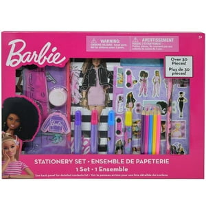 Set De Papelería Barbie, Kit Creativo De 30 Piezas Con Cuaderno Y Más