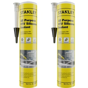 Sellador De Silicona Stanley All Purpose Rtv 300 Ml, Gris, Paquete De 2