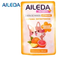 Aileda - Recarga Para Jabón Espuma De Manos 250 Ml Fragancia De Cítrico Destinado A Niños